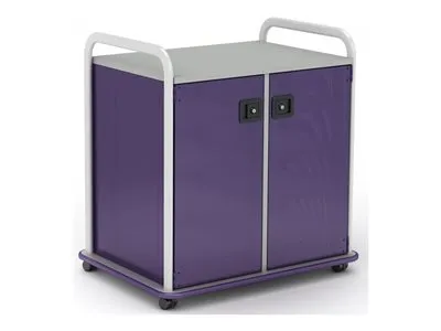 Paragon A&D Crossfit Storage - Trolley - 14 drawers - 2 doors - 16 gauge tubular steel, TFM - frost, mod navy, wisdom CFD30WDTOTES17-918CZC