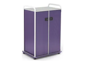 Paragon A&D Crossfit Storage - Trolley - 14 drawers - 4 shelves - 2 doors - 16 gauge tubular steel, TFM - frost, mod navy, wisdom CFD42WD17CO-918CZC