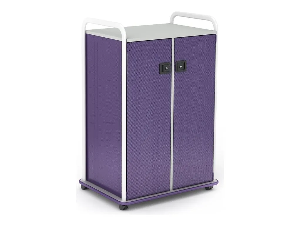 Paragon A&D Crossfit Storage - Trolley - 14 drawers - 4 shelves - 2 doors - 16 gauge tubular steel, TFM - frost, mod navy, wisdom CFD42WD17CO-918CZC