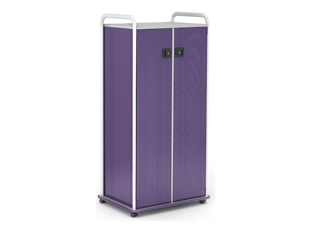 Paragon A&D Crossfit Storage - Trolley - 18 shelves - 2 doors - 16 gauge tubular steel, TFM - frost, mod navy, wisdom CFD60WDSHLV-918CZC