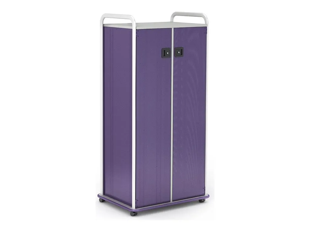 Paragon A&D Crossfit Storage - Trolley - 18 shelves - 2 doors - 16 gauge tubular steel, TFM - frost, orangesicle, wisdom CFD60WDSHLV-918XZX