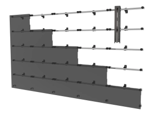 Peerless-AV SEAMLESS Kitted Series - Mounting kit (wall mount) - for 2x2 video wall - universal - aluminum frame - black and DS-LEDUNV1220-2X2