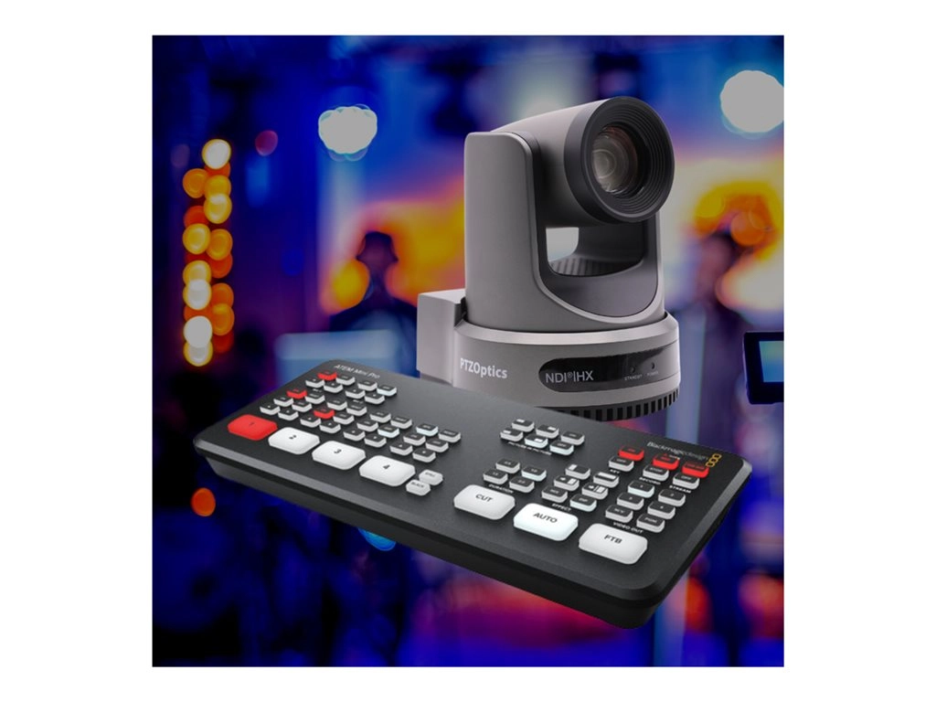 PTZOptics Move 4K - Network broadcast camera - PTZ - indoor - color - 8.42 MP - 3840 x 2160 - motorized - audio - HDMI, 3G-SDI, PT30X-4K-GY-G3-SS
