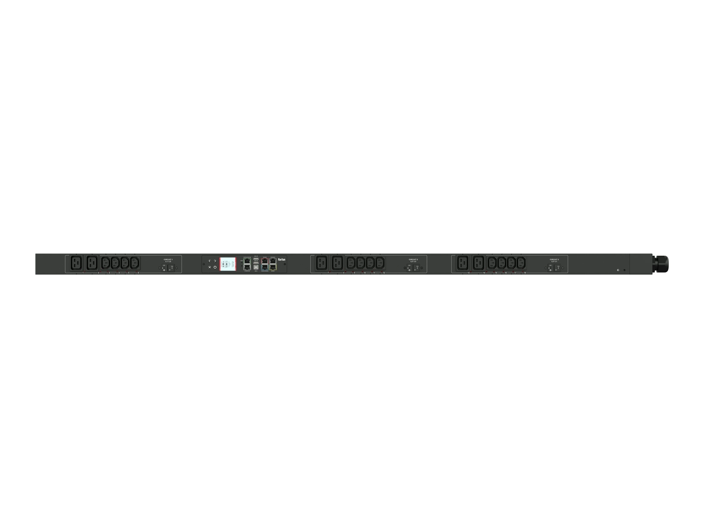 Raritan PX3-5599JV - Power distribution strip (rack-mountable) - AC 200 V - 10400 VA - 3-phase delta - RS-232, USB, Ethernet