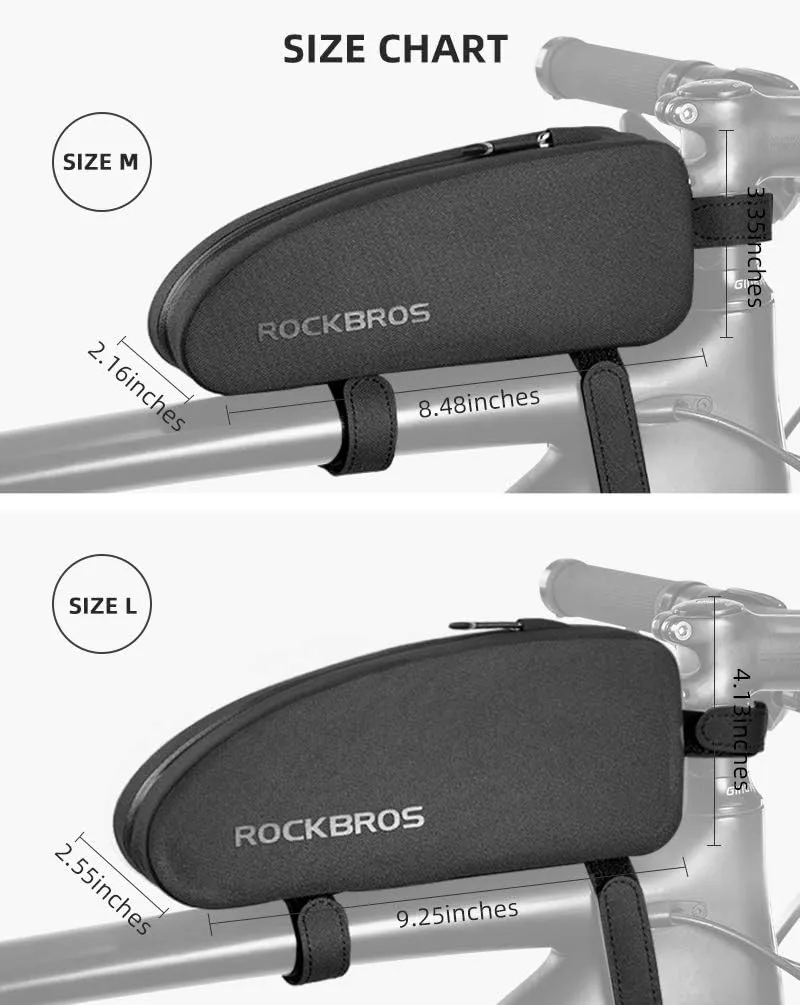 ROCKBROS Bike Top Tube Bag Bicycle Front Frame Bag Cycling Accessories