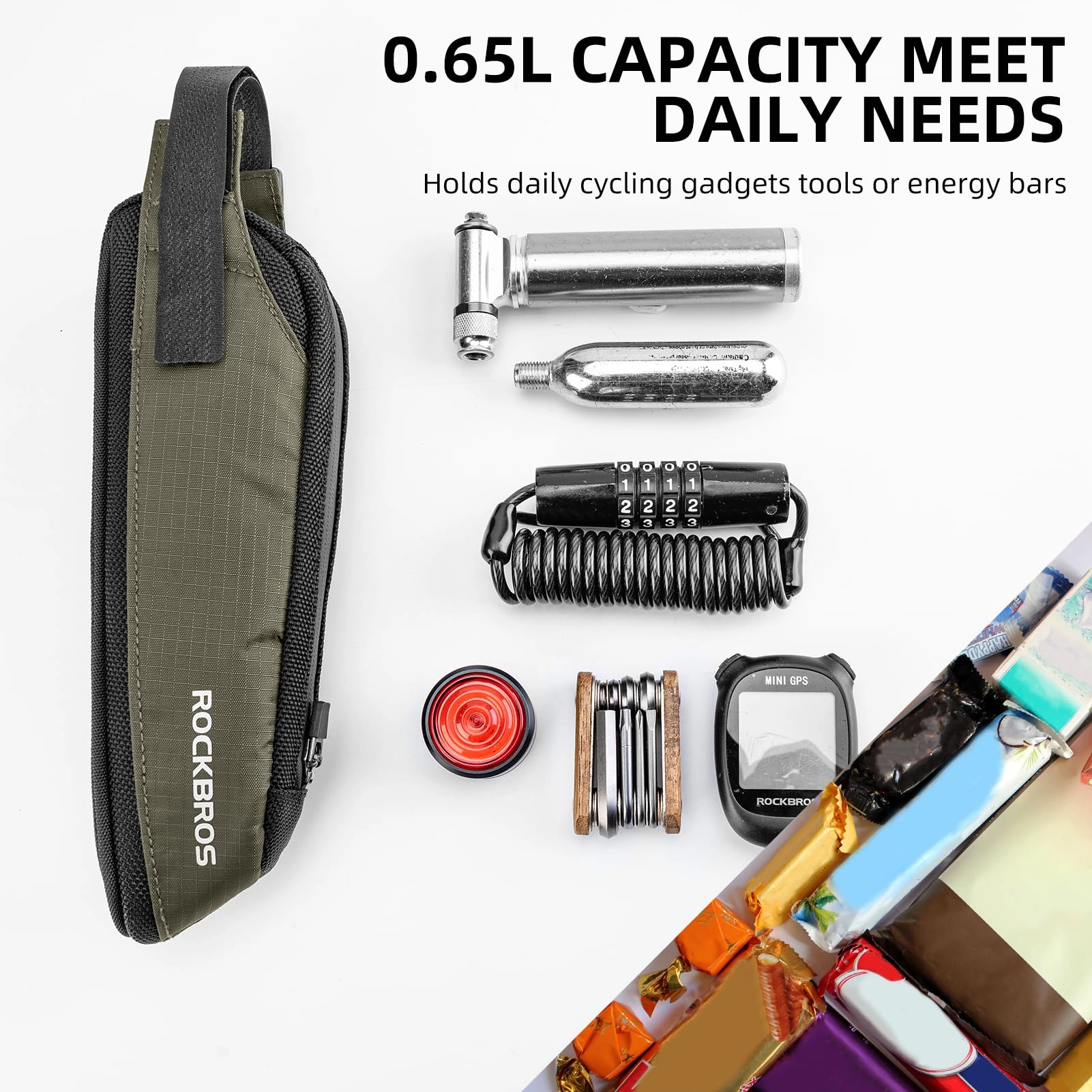 ROCKBROS Portable Bike Top Tube Bag Reflective Ultralight