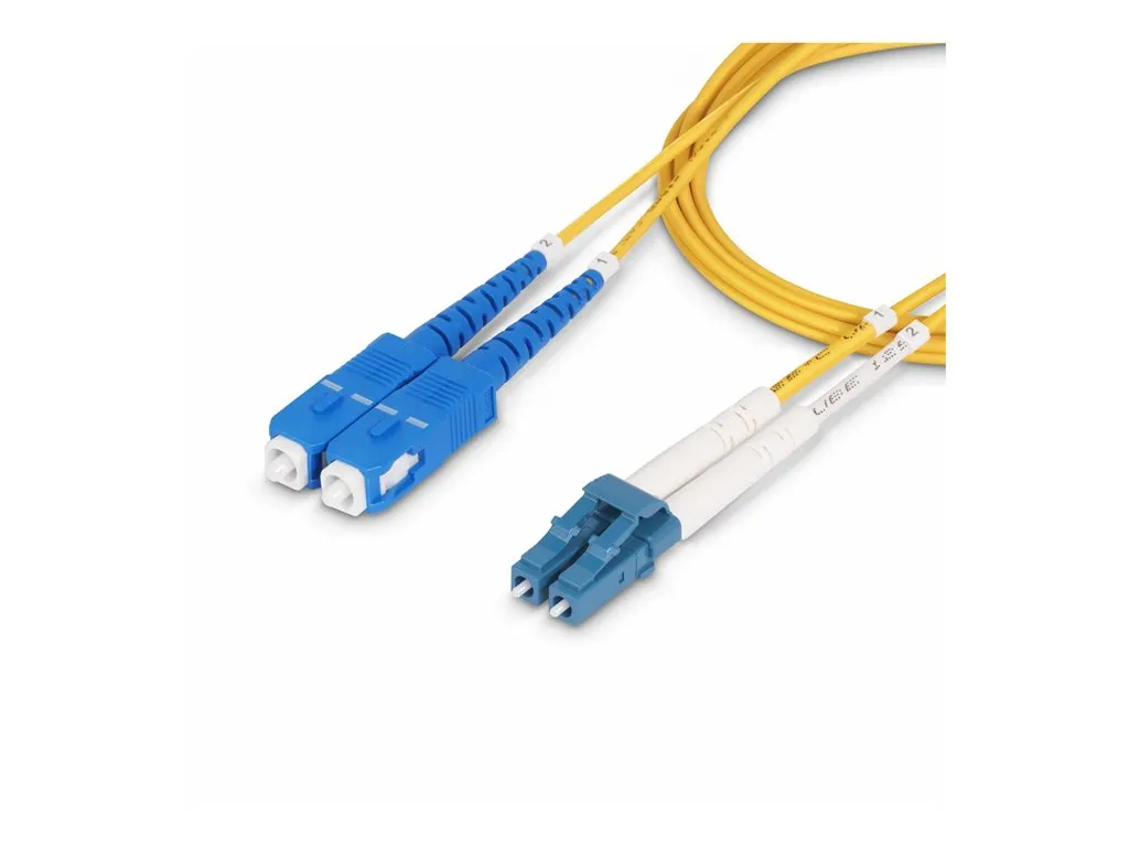 StarTech.com 10m (30ft) LC to SC (UPC) OS2 Single Mode Duplex Fiber Optic Cable, 9/125ï¿½m, Laser Optimized, 10G, Bend Insensitive, SMLCSC-OS2-10M