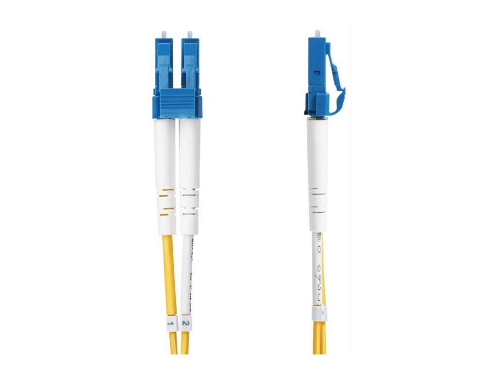 StarTech.com 10m (32.8ft) LC to LC (UPC) OS2 Single Mode Duplex Fiber Optic Cable, 9/125ï¿½m, Laser Optimized, 10G, Bend Insensitive, SMDOS2LCLC10M