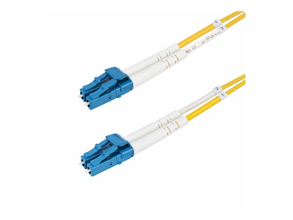 StarTech.com 1m (3.3ft) LC to LC (UPC) OS2 Single Mode Duplex Fiber Optic Cable, 9/125ï¿½m, Laser Optimized, 10G, Bend Insensitive, SMDOS2LCLC1M
