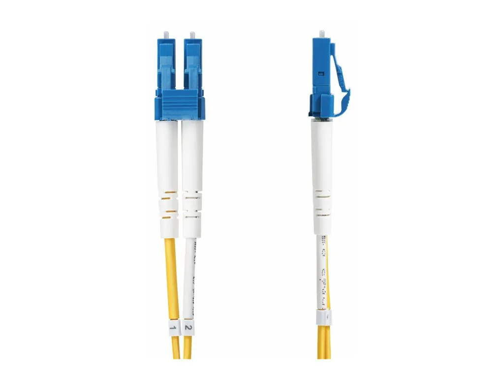 StarTech.com 5m (16.4ft) LC to LC (UPC) OS2 Single Mode Duplex Fiber Optic Cable, 9/125ï¿½m, Laser Optimized, 10G, Bend Insensitive, SMDOS2LCLC5M