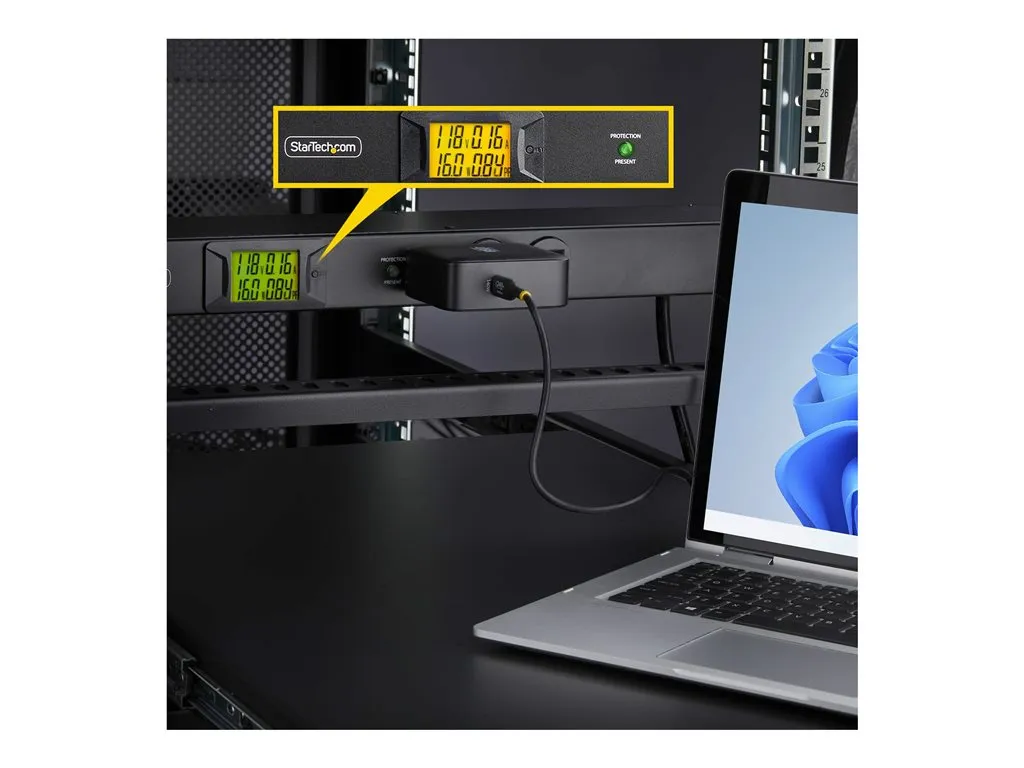 StarTech.com 8-Outlet Rack Mount Metered PDU, 1U Server Power Strip, TAA - Power distribution unit (rack-mountable) - AC 120 8NM8-RACK-MOUNT-PDU