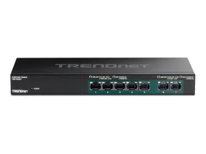 TRENDnet TPE TG327 - Switch - unmanaged - 5 x 10/100/1000 (PoE )   2 x 10/100/1000/2.5G (PoE ) - wall-mountable - PoE  (70 W) TPE-TG327