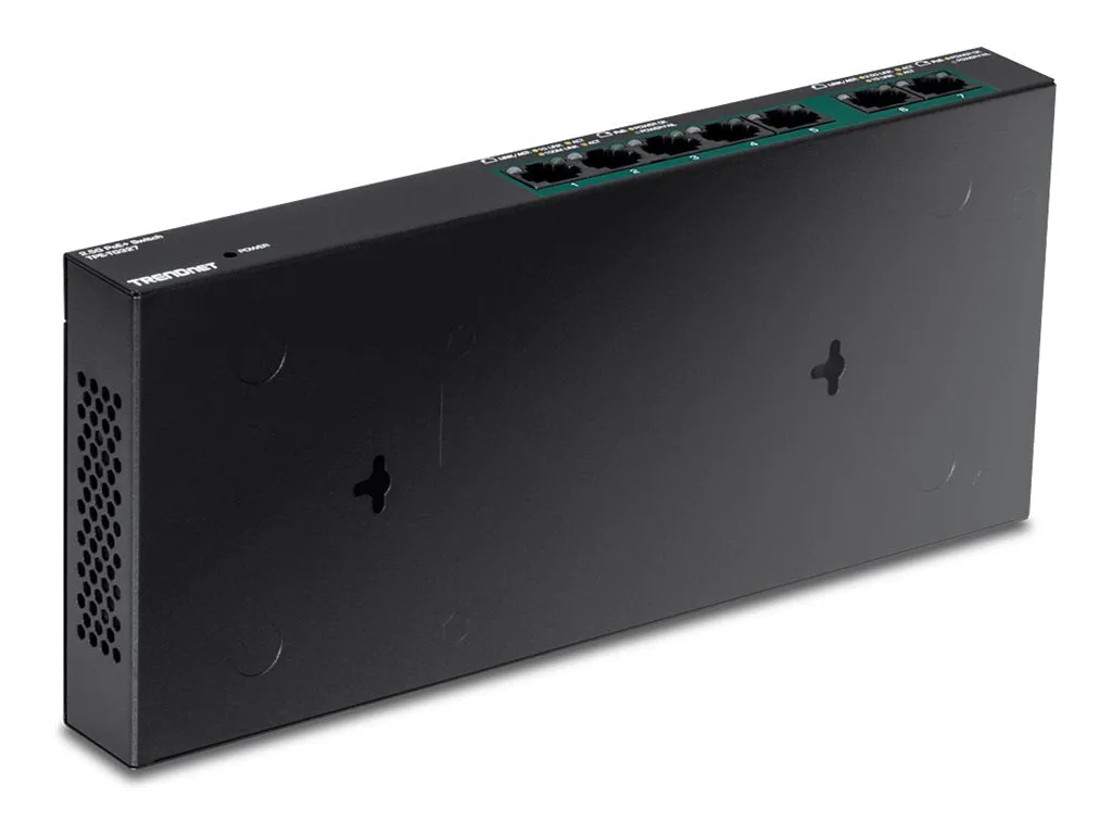 TRENDnet TPE TG327 - Switch - unmanaged - 5 x 10/100/1000 (PoE )   2 x 10/100/1000/2.5G (PoE ) - wall-mountable - PoE  (70 W) TPE-TG327