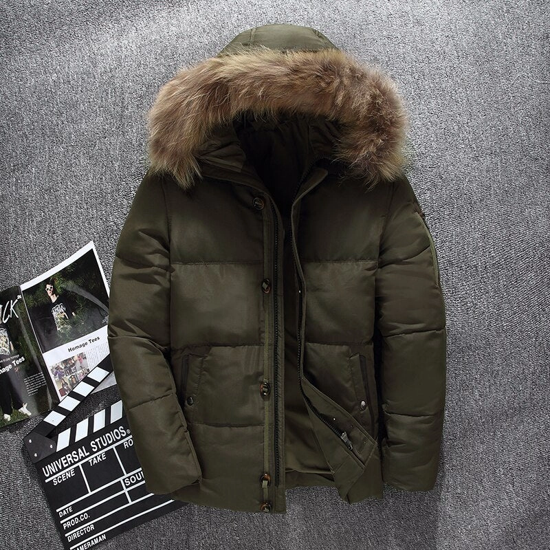 West Louis™ Fur Hood Winter Down Jacket