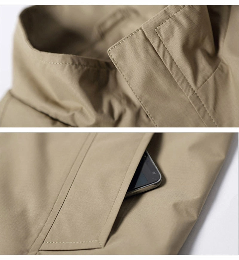 West Louis™ Solid Windproof Raincoat Jacket