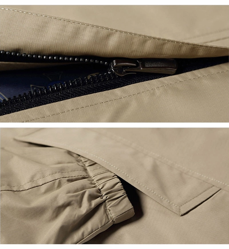 West Louis™ Solid Windproof Raincoat Jacket
