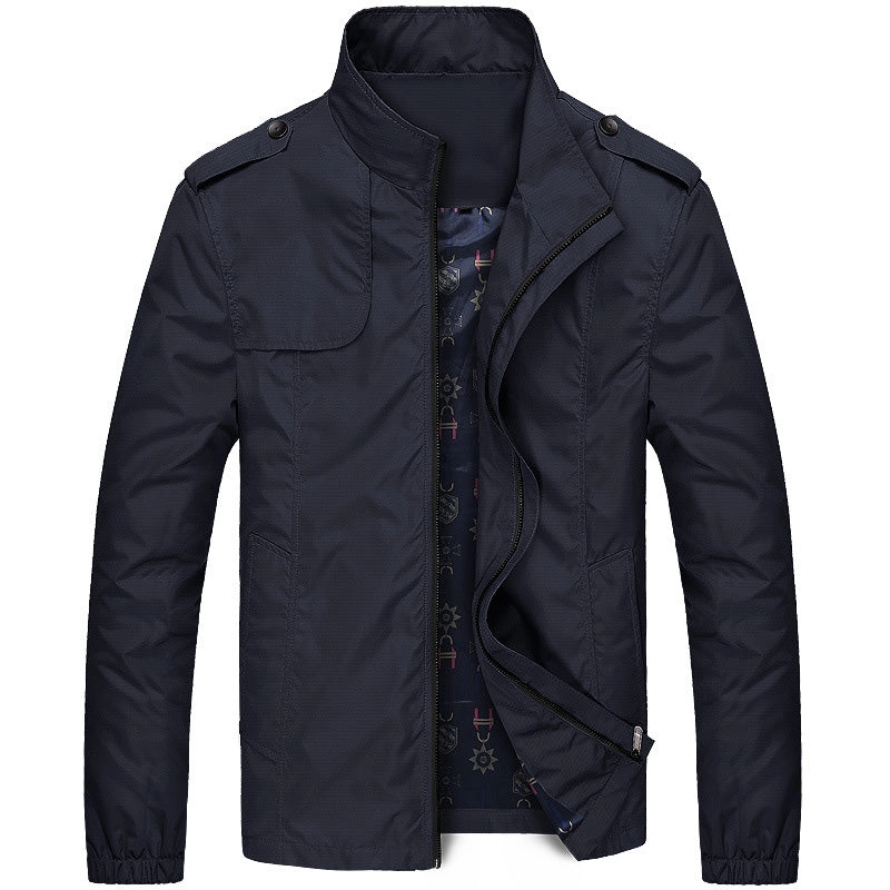 West Louis™ Solid Windproof Raincoat Jacket