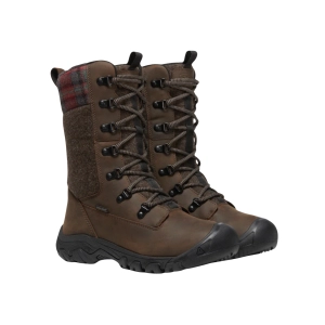 Women's Greta Tall Waterproof Boot - Brown/Red Plaid (Regular Width)