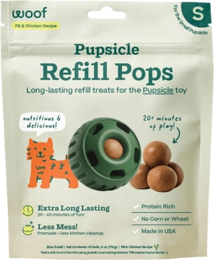 Woof Pupsicle Pops Refill Peanut Butter & Chicken Dog Treats