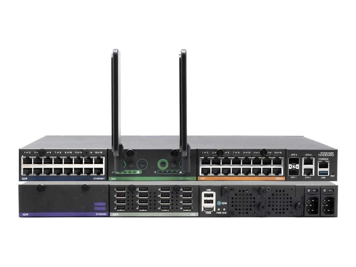 ZPE Nodegrid - Router - WWAN 1GbE - WAN ports: 4 - 4G - rack-mountable NSR-BASE-DDC